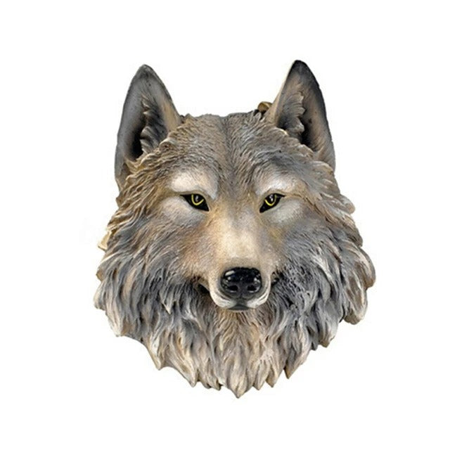 Black Origami 3D Wolf Head Wall Art | American Wolves