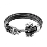 Silver Wolf Leather Bracelet - American Wolves