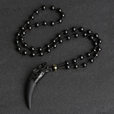 Obsidian Wolf Tooth Necklace - American Wolves