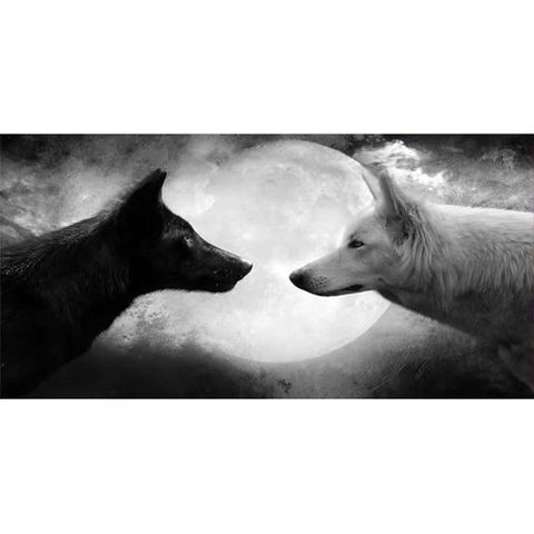 Bright Side Of The Moon Wolf Wall Art - American Wolves