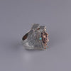 Native Indian Shaman Silver Wolf Ring - American Wolves